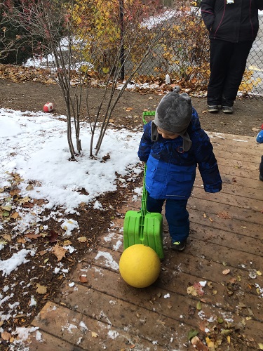 Child using object