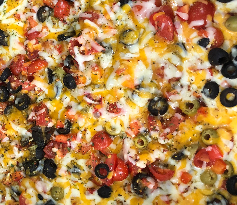 Zucchini pizza